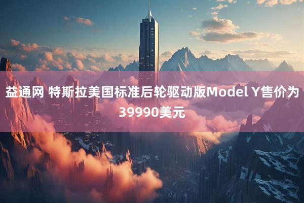 益通网 特斯拉美国标准后轮驱动版Model Y售价为39990美元